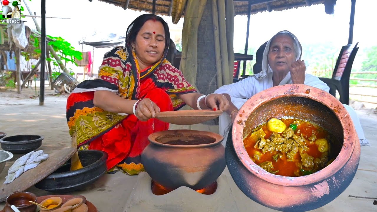 শীতের স্পেশাল মাটির হাড়িতে পাতি হাঁসের মাংস রান্না | Winter special Duck meat recipe in mud handi