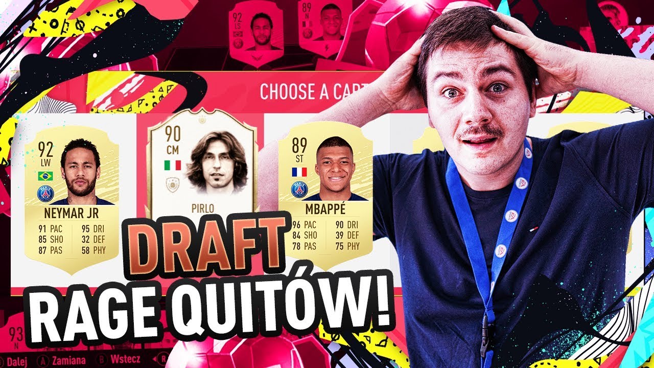 DRAFT RAGE QUIT&Oacute;W FIFA 20! PACZKI ZA 100K! | JUNAJTED