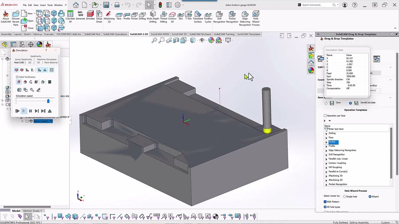 SolidCAM 2023 - Dynamic Diameter in Edge Deburring Recognition