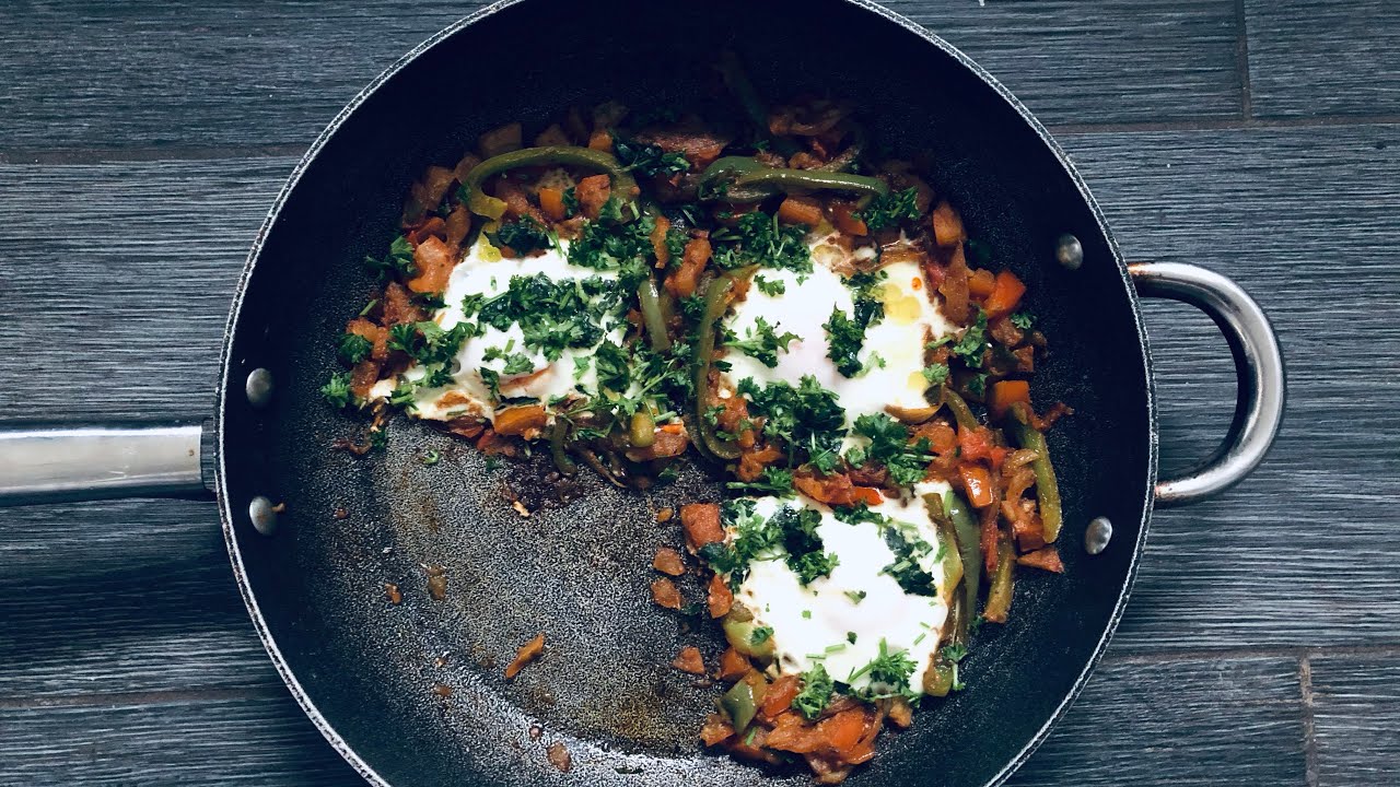 Easy breakfast Keto recipe Moroccan style egg casserole (شكشوكة بالبيض)