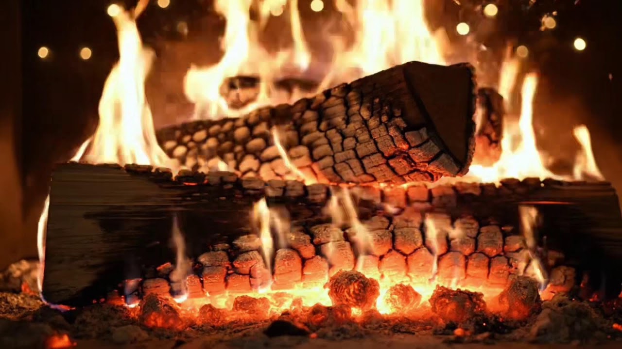 Fireplace Sounds for Sleep & Study 🔥 Soothing Piano Music for Cozy Winter Nights (10H)