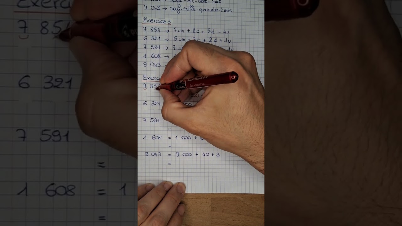 Numération : Décomposer les nombres entiers (niveau 1)