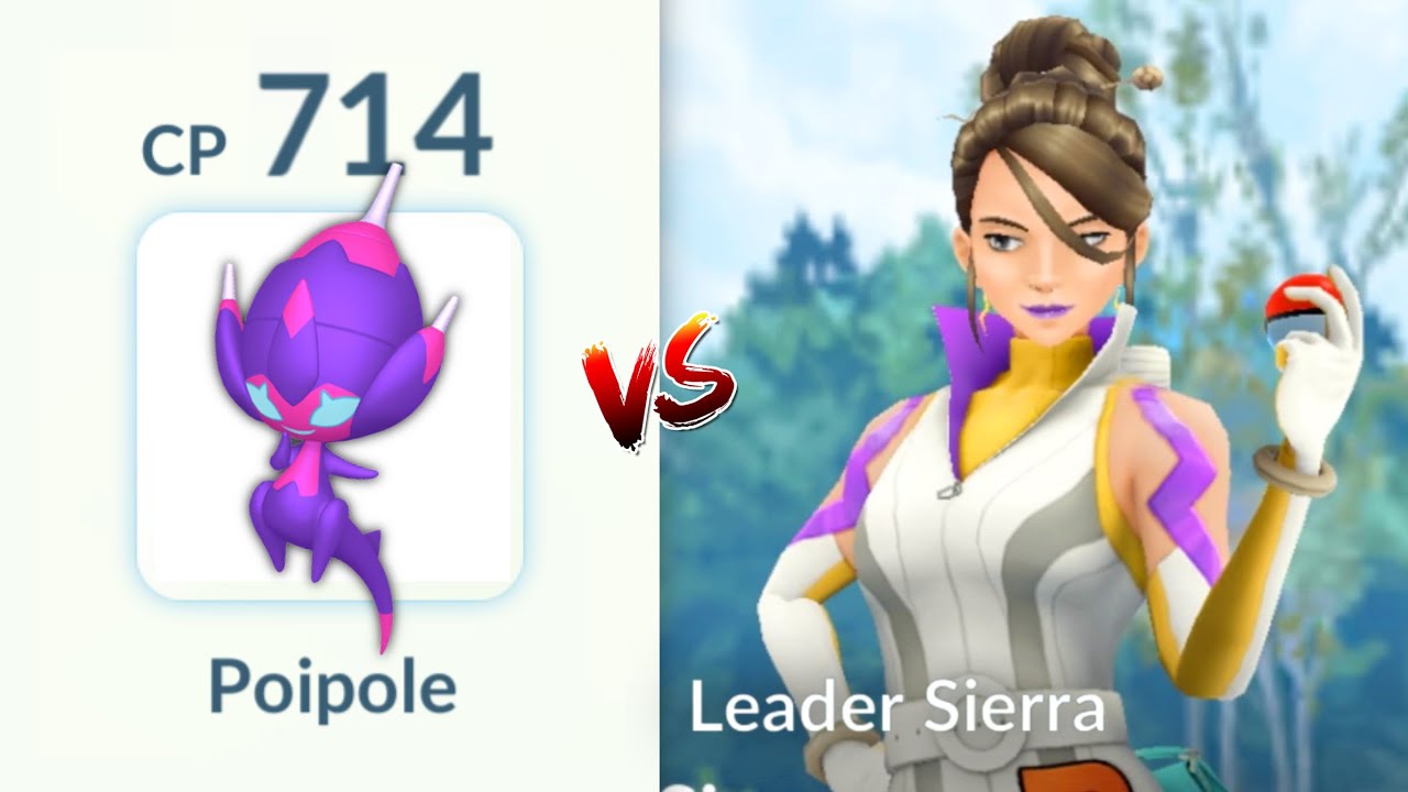 *NEW* UltraBeast POIPOLE vs LEADER SIERRA in POKEMON GO.
