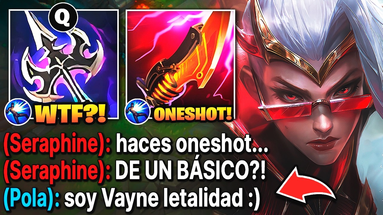 Vayne pero mi primer básico quita el 70% de vida con esta build