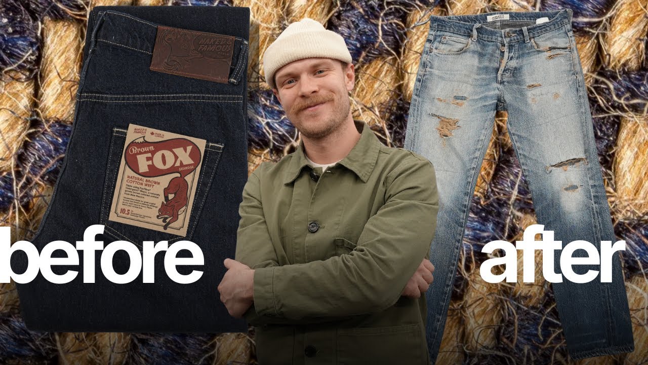 Foxfibre®️ Jeans Worn To Shreds - Brown Fox Selvedge Fade Review
