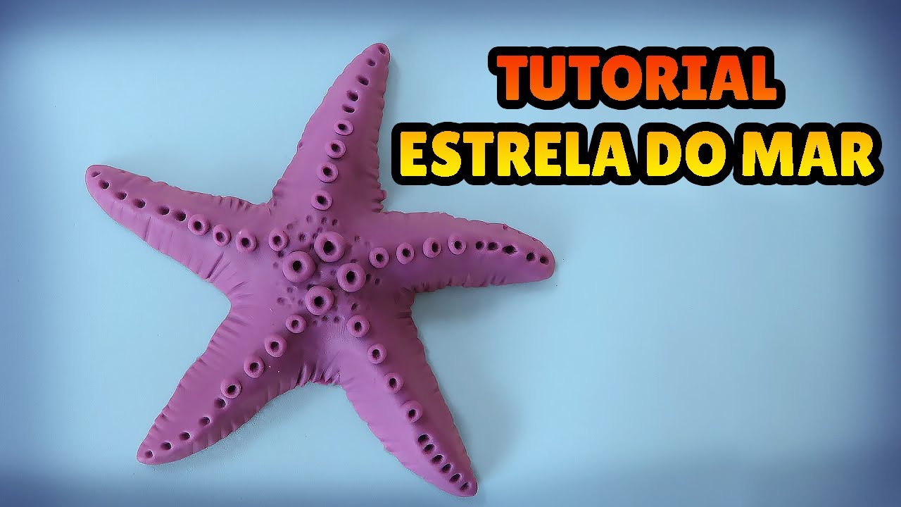 🔴Faça uma ESTRELA DO MAR Fácil - Tutorial Biscuit clay, plastilina ou Pasta Americana - DIY