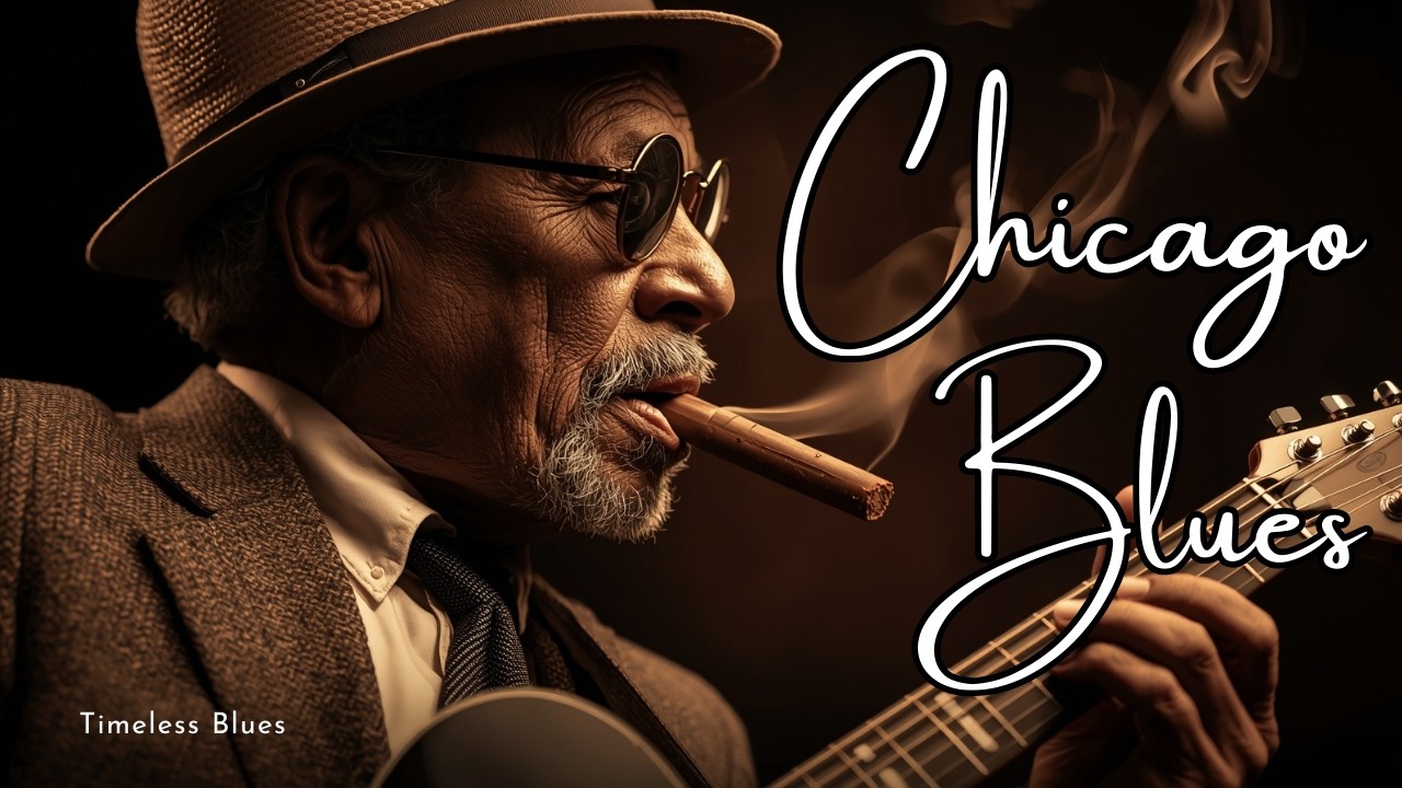 Dark Smoky Bar Chicago Blues – Whiskey Blues Slow Guitar Groove@SmokyGuitar  🎸🌧️