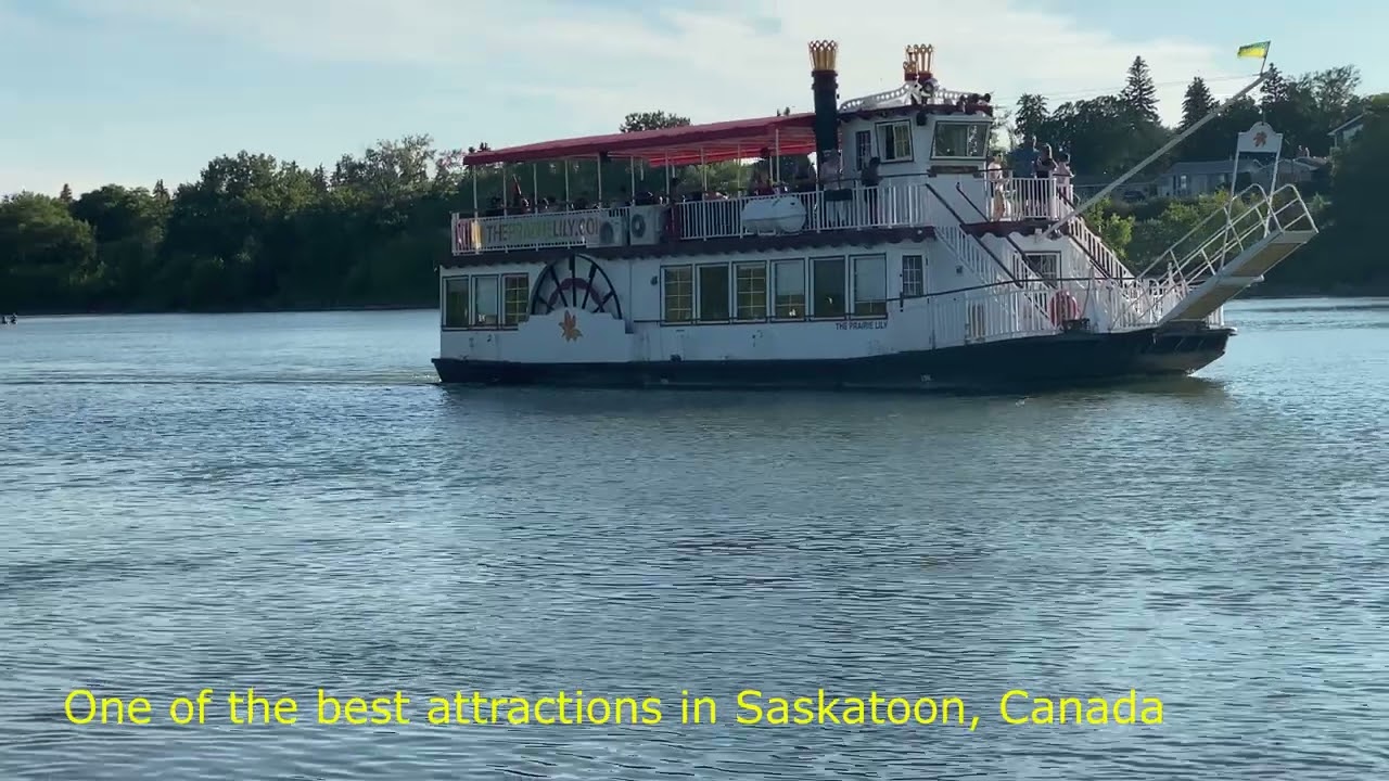 Amazing and peaceful cruise on South Saskatchewan River in Saskatoon, Canada