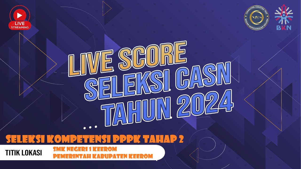 [LS] SELEKSI KOMPETENSI PPPK TAHAP 2 TA 2024  - PEMKAB. KEEROM [SELASA, 20 JANUARI 2026] SESI 1 - 2