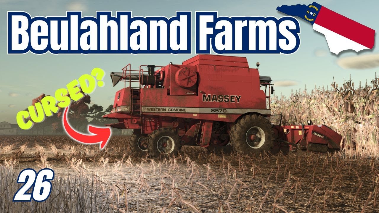DISASTER HAPPENS While Harvesting the Corn! - Beulahland Farms, NC - Ep26 - Farming Simulator 25