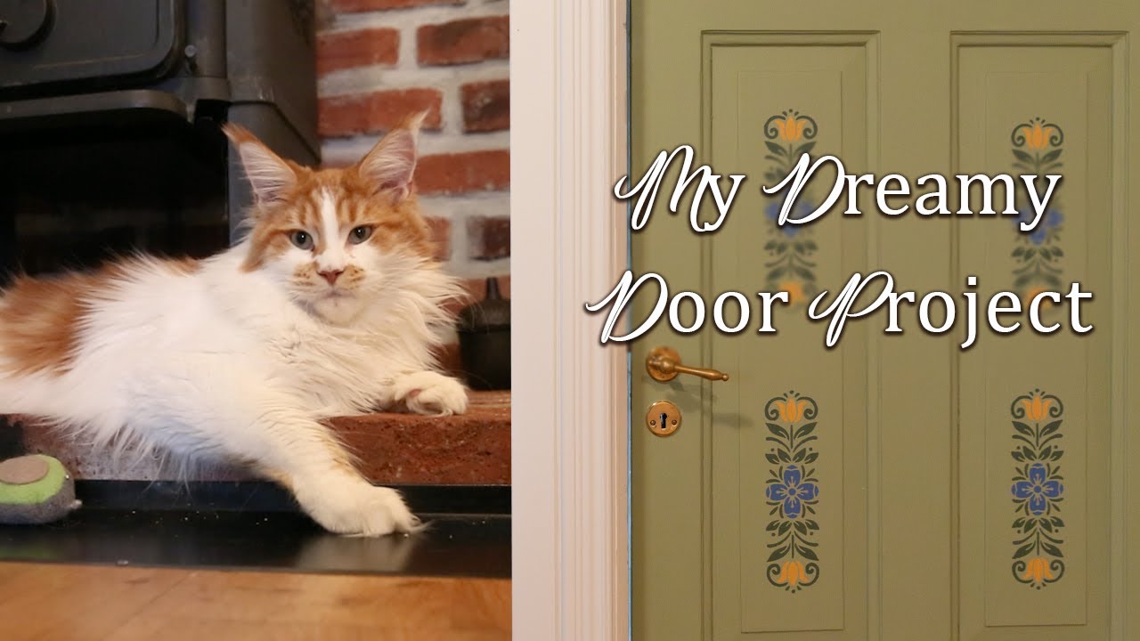 Painting a Folk Art Door｜Cottagecore Home Decor Project in Sweden