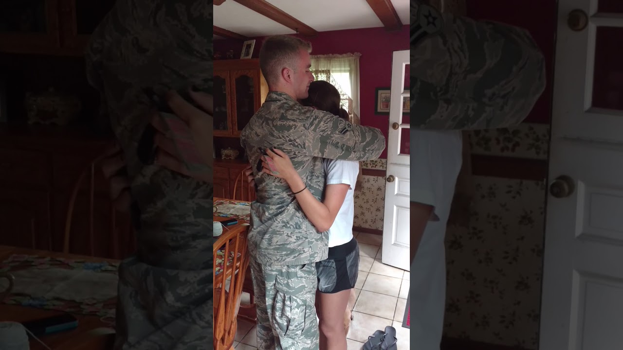 Brother surprised sister