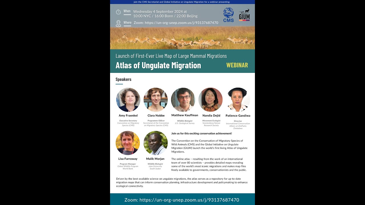 Webinar: Launch of Atlas of Ungulate Migration