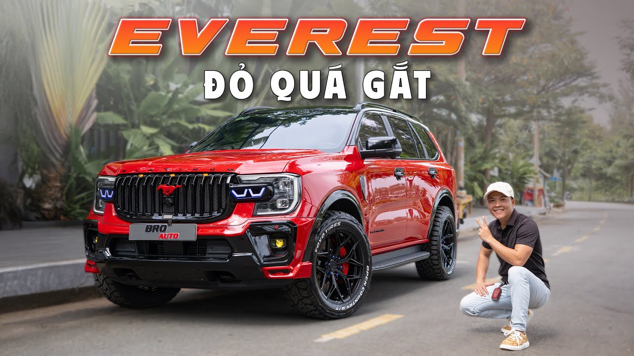 Ford Everest Platinum Đỏ Độ Quá Gắt – Bản Nâng Cấp Khiến Ai Cũng Nhìn Lại
