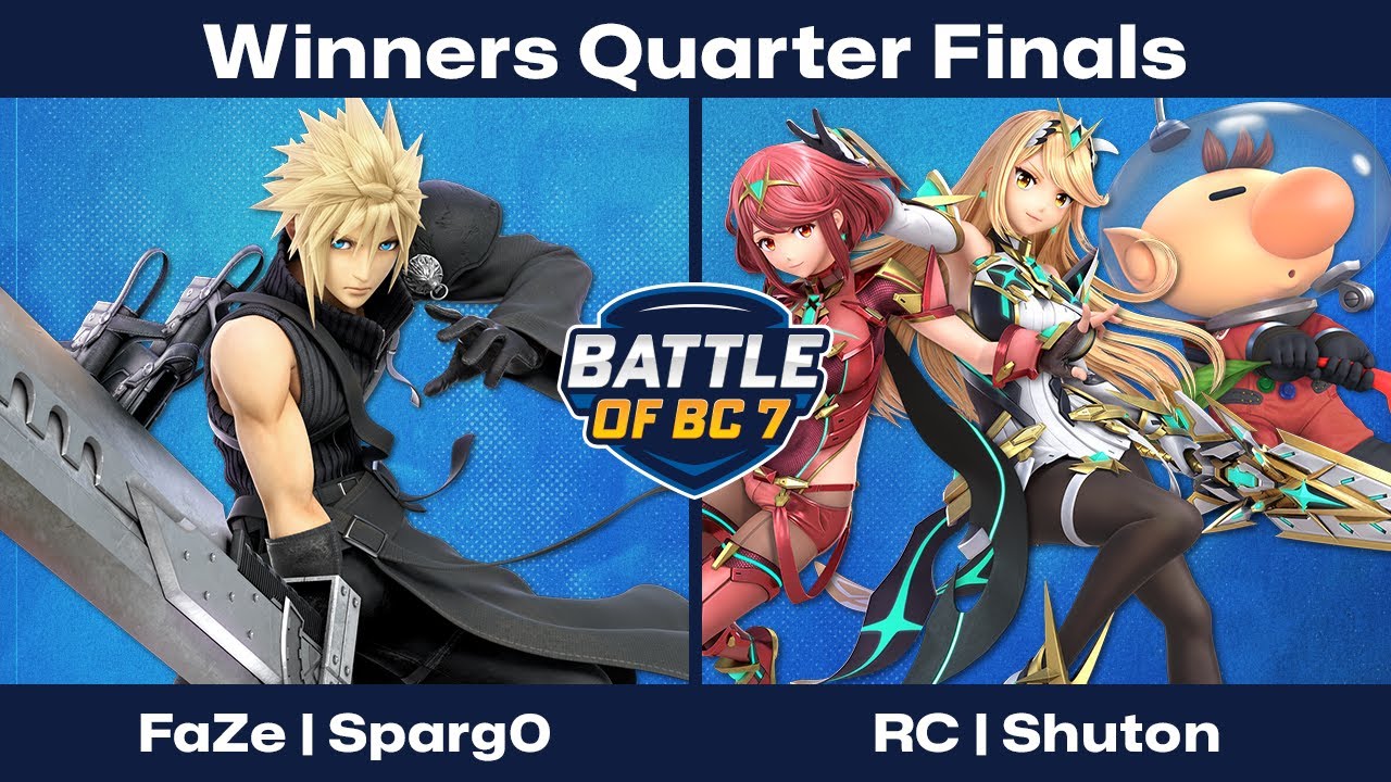 FaZe | Sparg0 (Cloud) vs RC | Shuton (Aegis, Olimar) - [W] Quarter Finals - Ultimate Singles | BoBC7