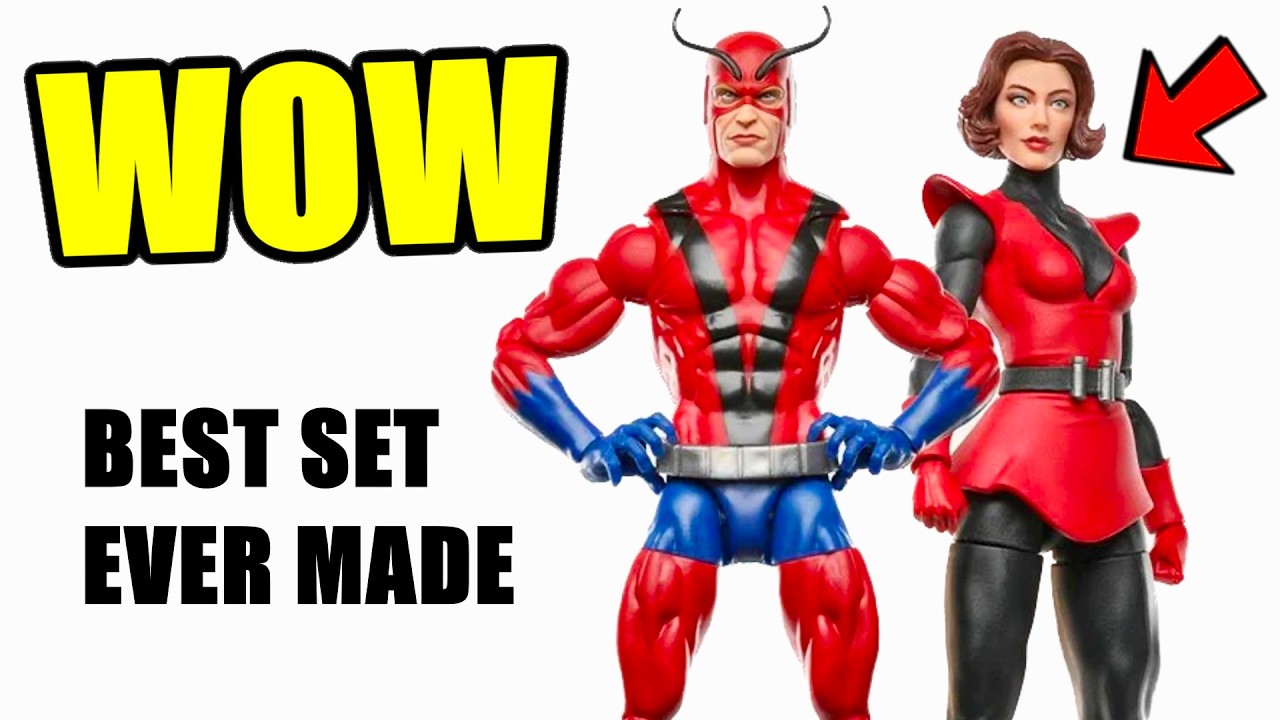 Фигурки Хэнка Пима (Гигантский Человек) и Джанет Ван Дайн (Оса) из серии Marvel Legends.