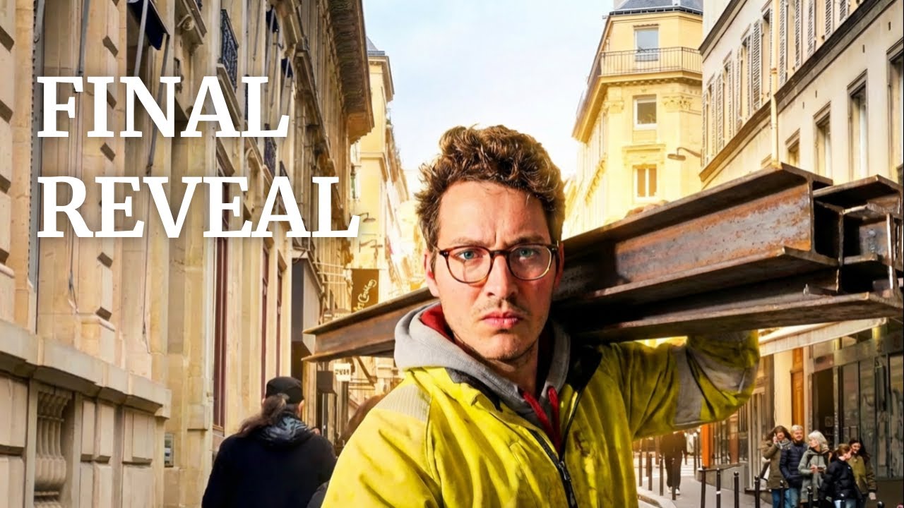 FINAL REVEAL: Amazing One Man Mission to Install Structural  Beams in Our Paris Manor!