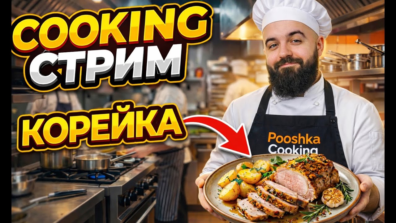 Кулинарный стрим! Запеченая свиная корейка с картошкой