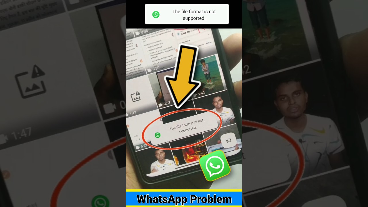 whatsapp this file format is not supported problem #shorts #shortvideo