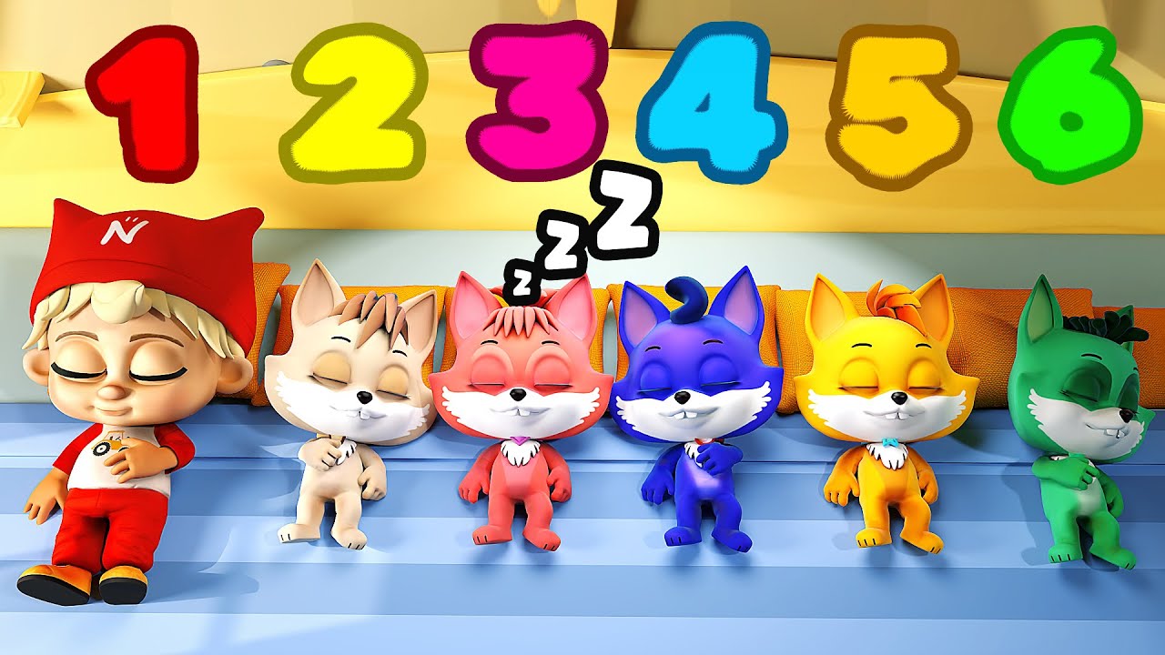 10 en la cama | Canción para dormir para bebés | Nikita y Amigos