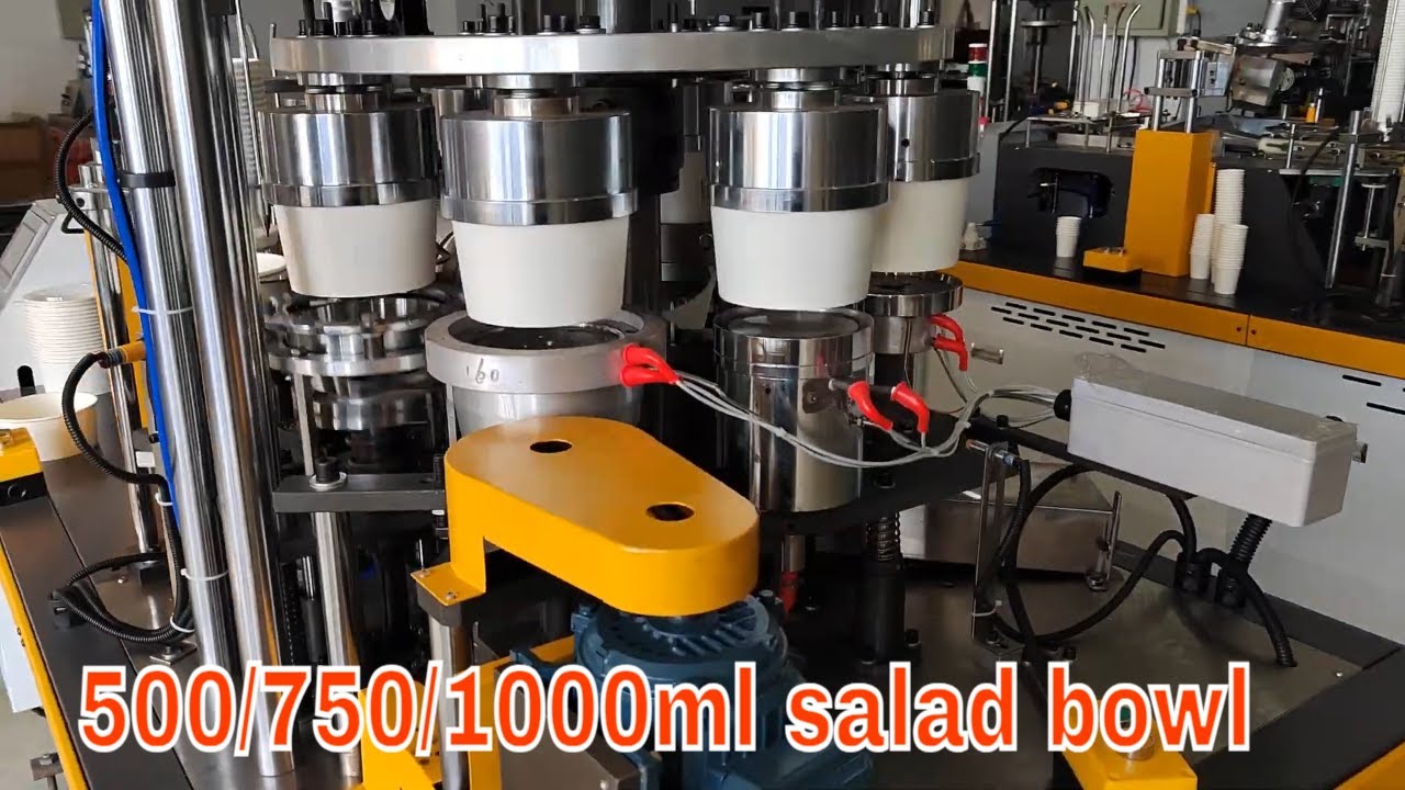 Small round salad paper bowl making machine take away food container machine