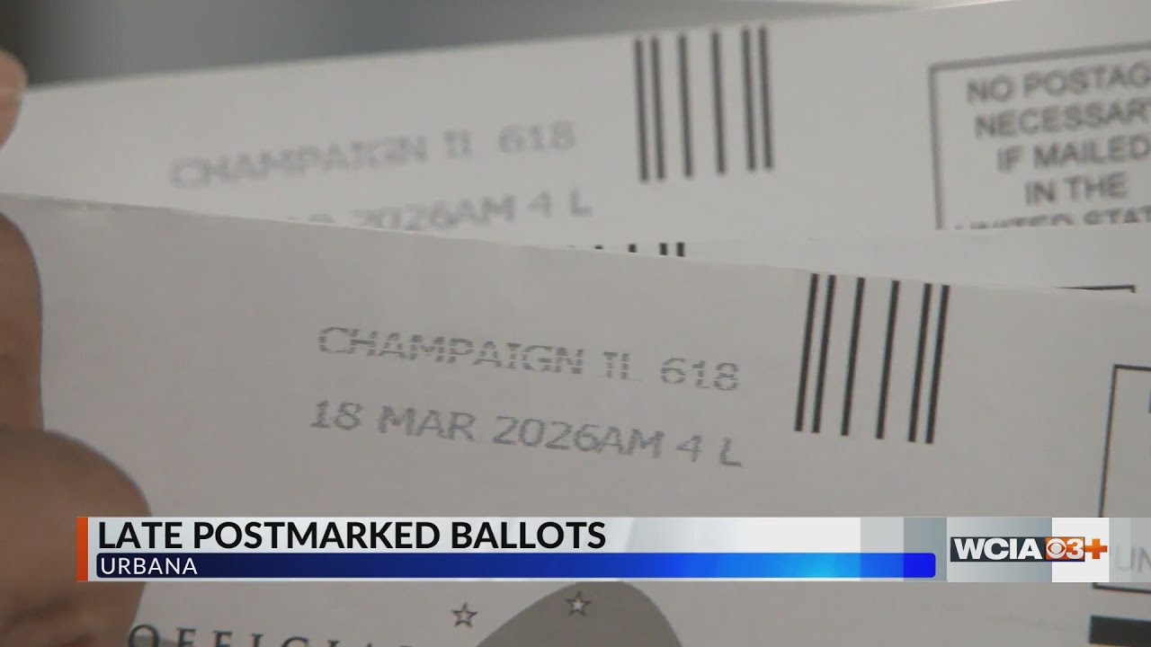Mail-in ballots with late postmarks showing up across Central Illinois