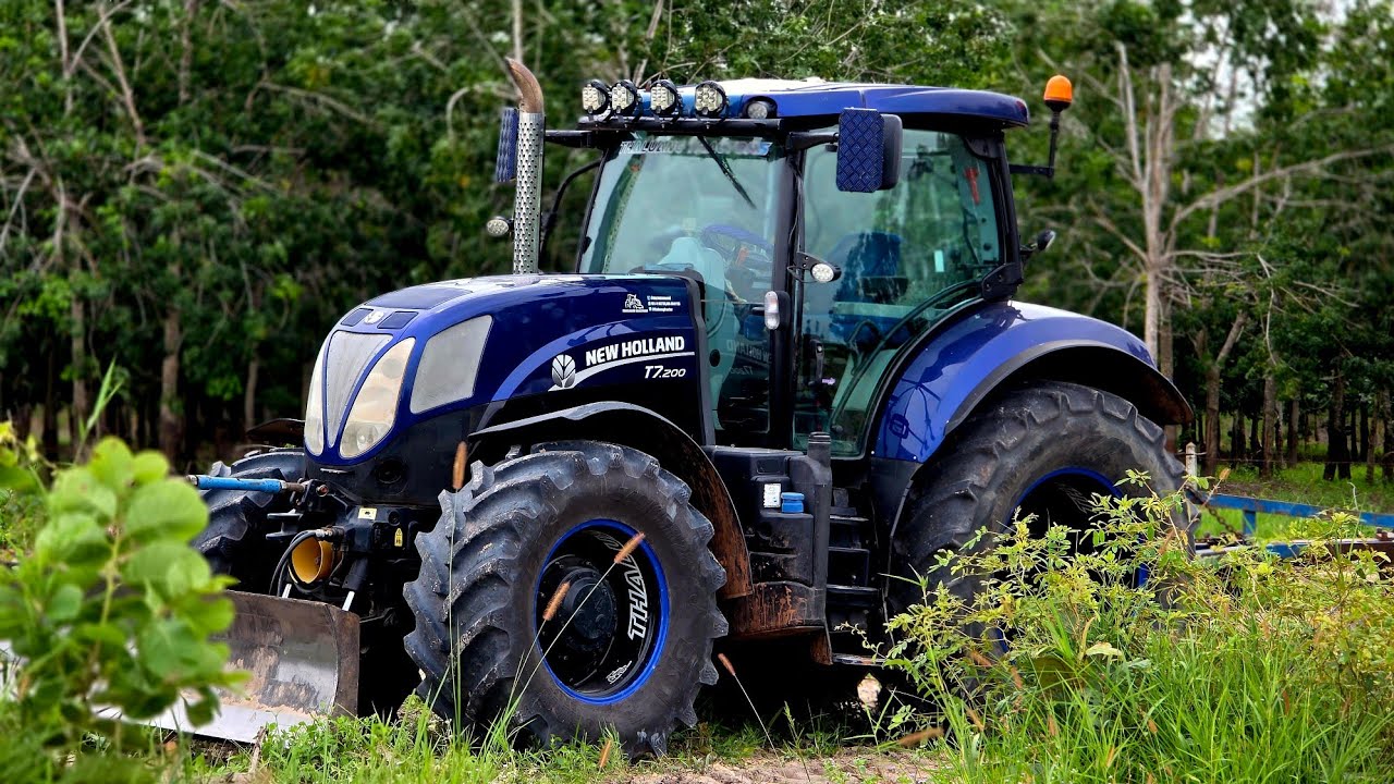 รีวิวรถไถ T7.200 Newholland เก่านอกสภาพหล่อมากเสียงอย่างดุเลย