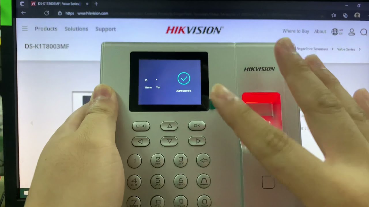 Hik Vision DS-K1T8003MF с настройкой учета рабочего времени iVMS-4200
