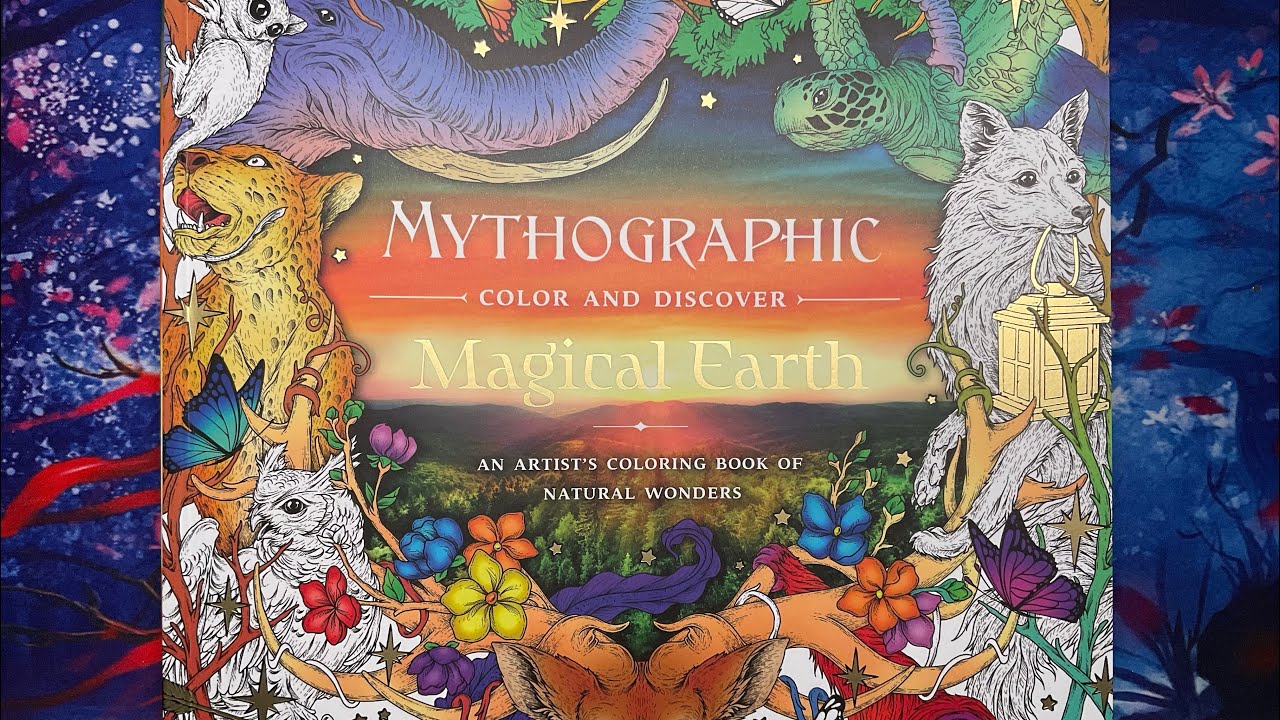 Flip-through (including chat) of Mythographic Magical Earth | Adult Colouring