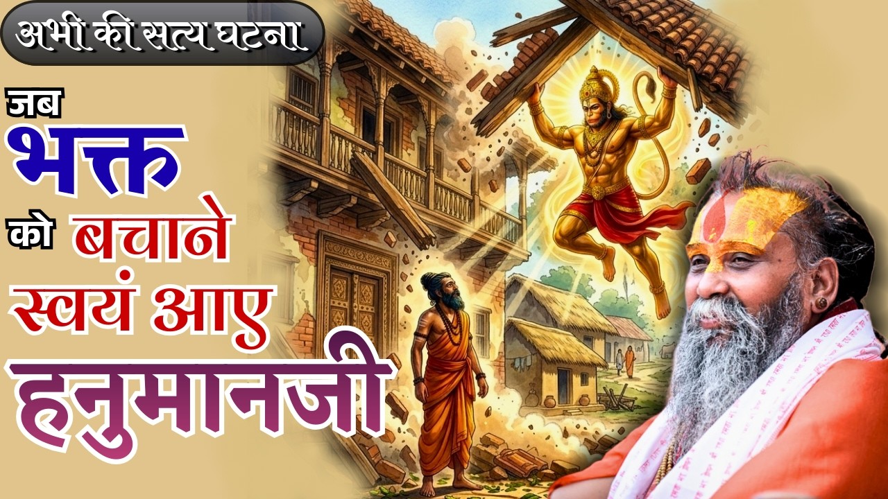 अभी की सत्य घटना - जब भक्त की रक्षा करने स्वयं हनुमानजी आए #rajendradasjimaharaj