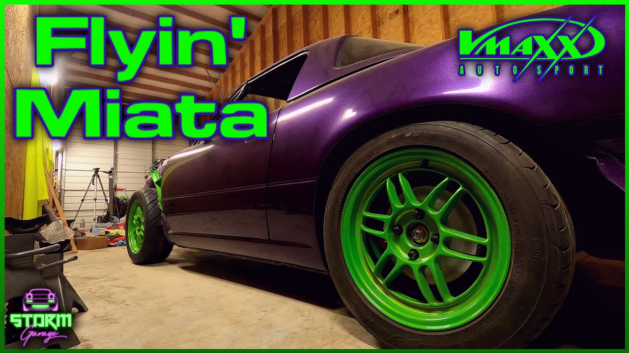 Flyin Miata V-Maxx Xxtreme Installation/Coilover Assembly/Review (Track Pack NA/NB Miata)