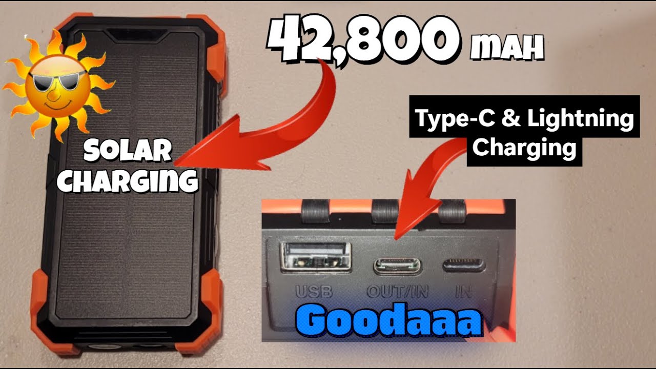 Goodaaa 42,800mAh Solar Battery bank | JoeteckTips