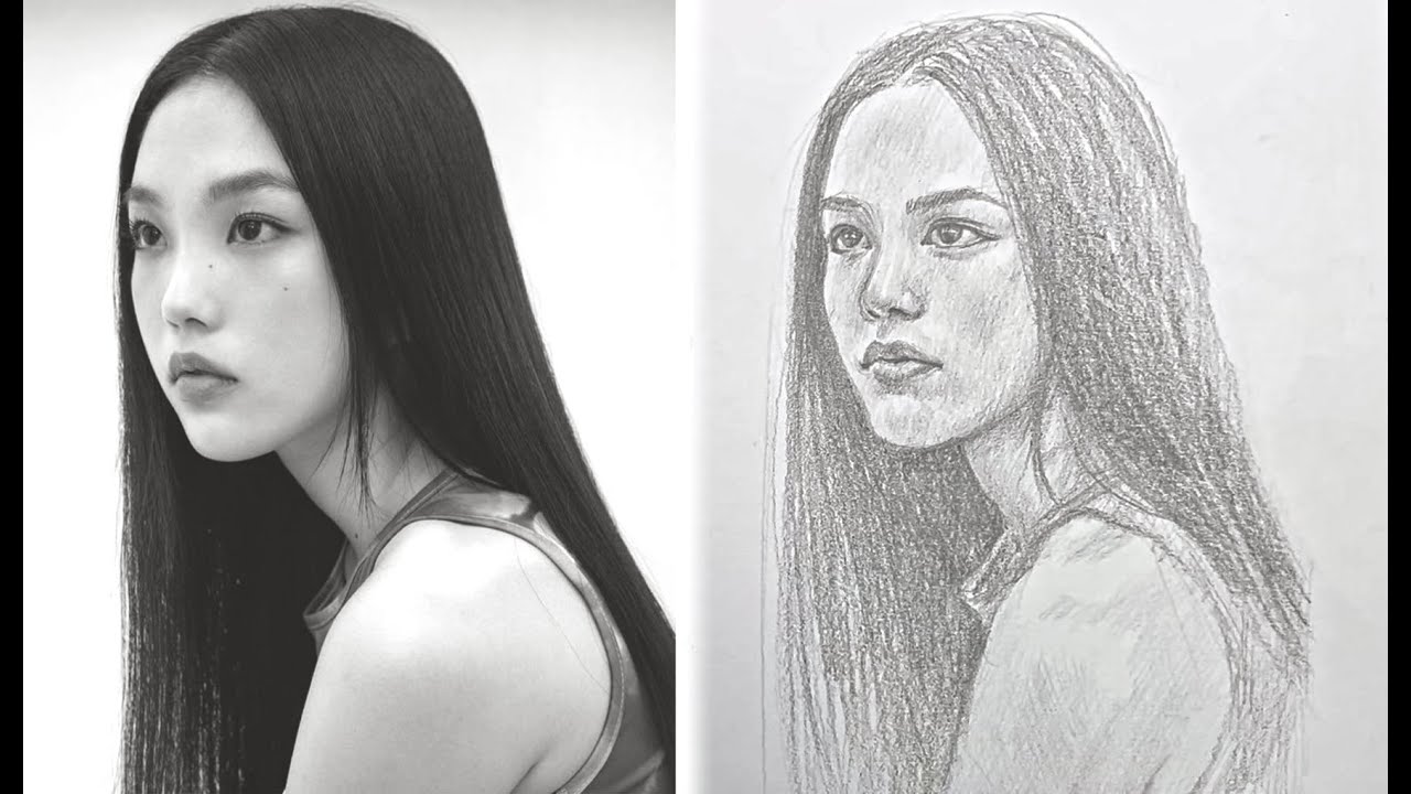 Draw a Realistic Face / Portrait of a Woman at Three Quarter Angle! Beginner Friendly Tutorial