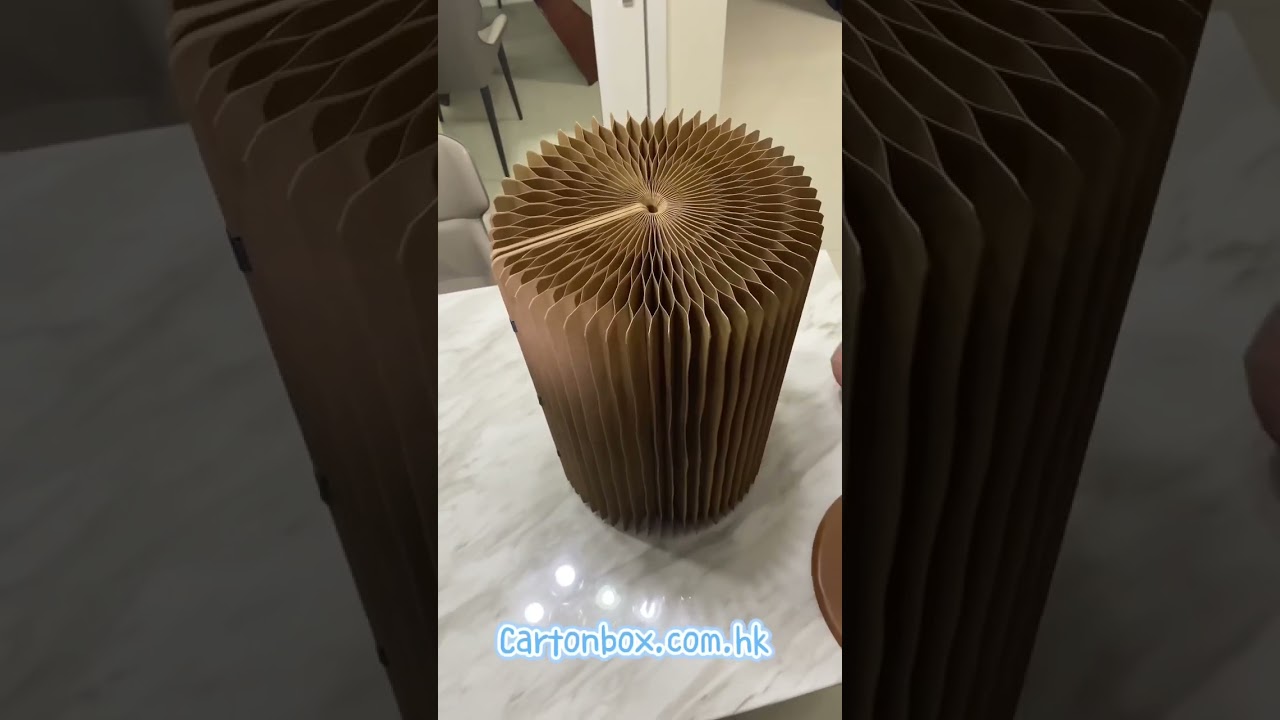 folding kraft paper stool#cardboard #paper folding furniture#how to make a strong paper chair