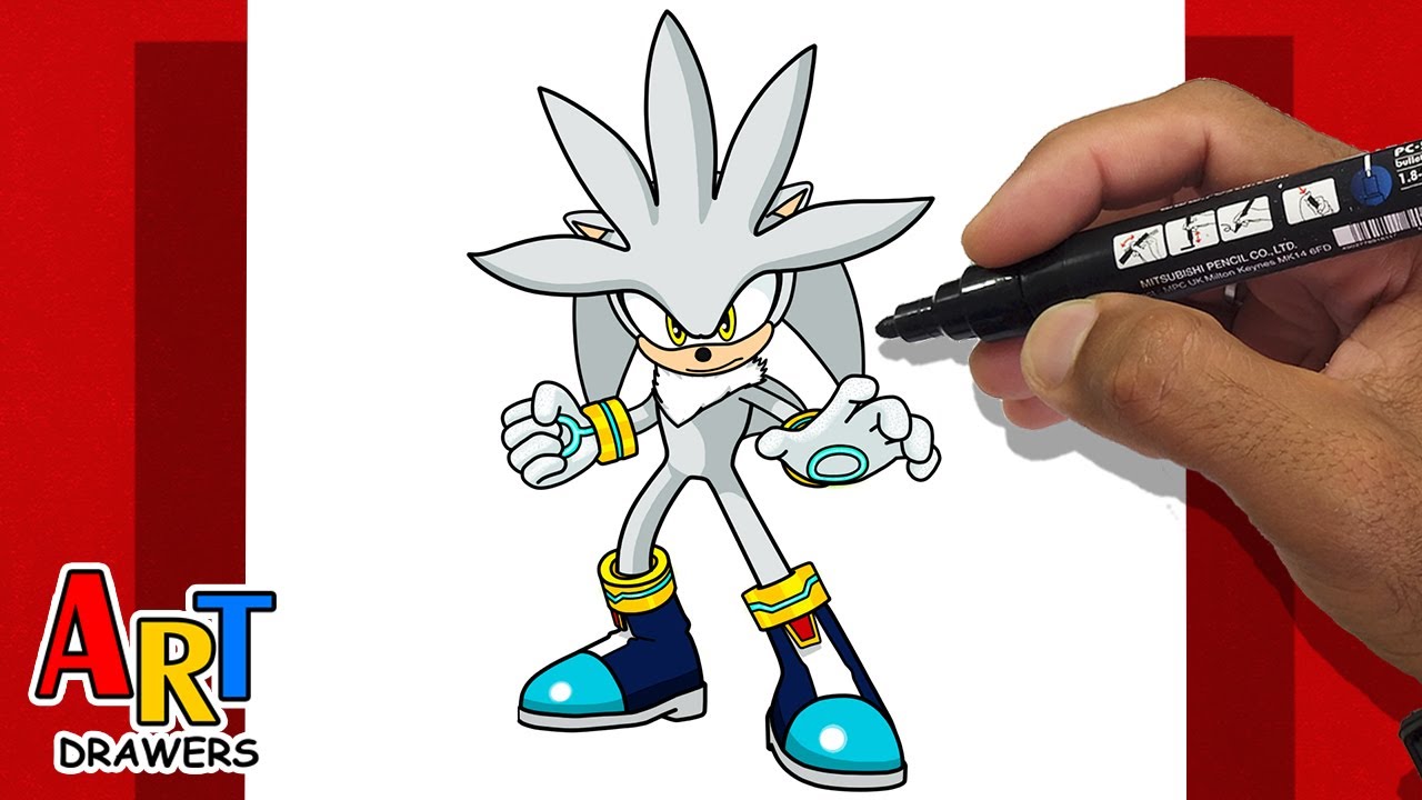 How To Draw SILVER SONIC - The Hedgehog