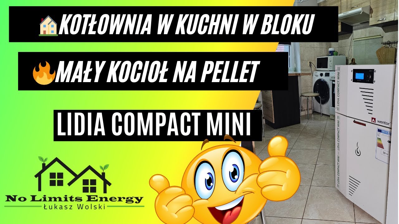 🔥Mały kocioł na pellet Lidia Compact🏢Nowoczesne ogrzewanie w kuchni w bloku. Prawidłowy montaż.