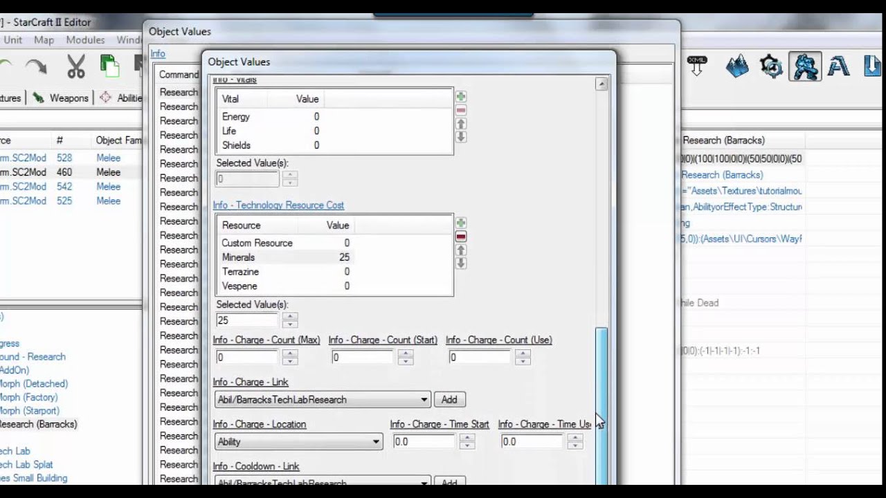 StarCraft 2 Editor: How to add abilities to units/research abilities from units