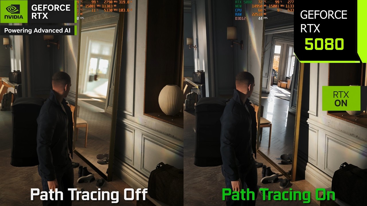 007 First Light Path Tracing On vs Off - Graphics/Performance Comparison | RTX 5080