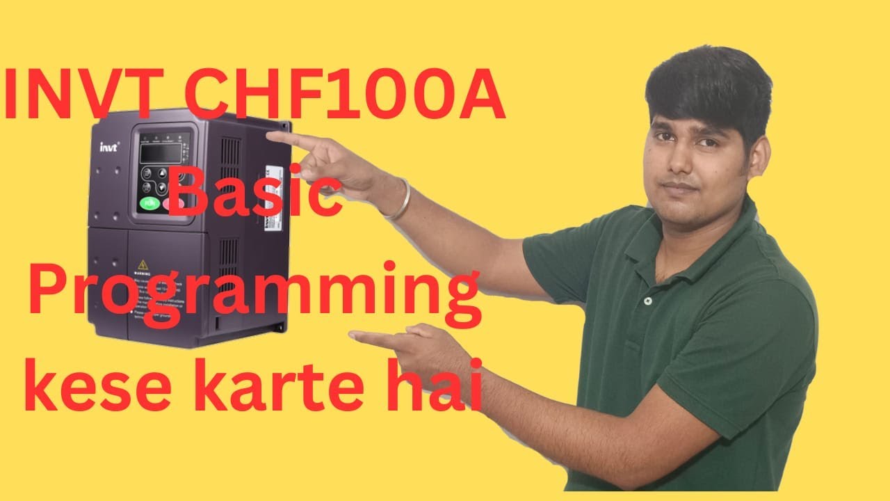 Invt CHF100A VFD A C Drive inverter basic parameter setting in (Hindi) 