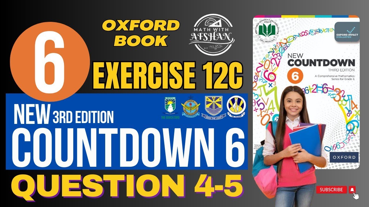 Class 6th Math Exercise 12C Question 4,5 | oxford new countdown third edition | Math with Afshan