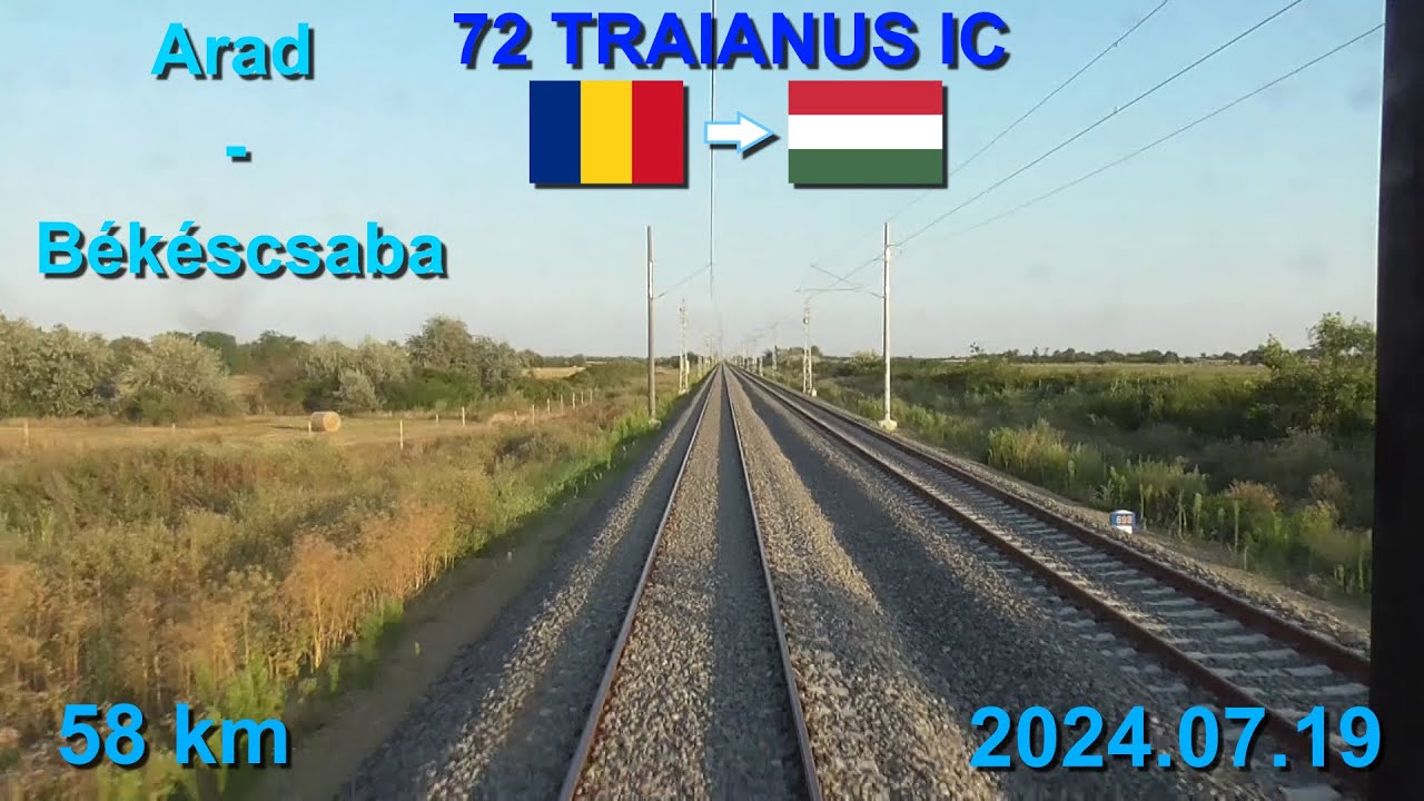 Route Arad-Curtici-Lőkösháza-Kétegyháza-Békéscsaba, 72 TRAIANUS IC (Bucureşti.N-Budapest.Keleti)