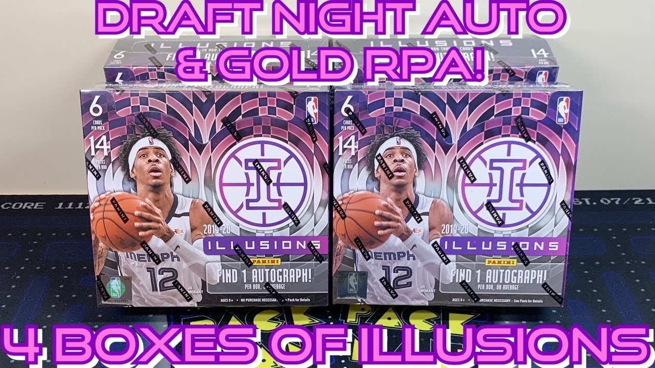 *DRAFT NIGHT AUTO & GOLD RPA!* 19-20 Panini Illusions Basketball 4 Hobby Box Break