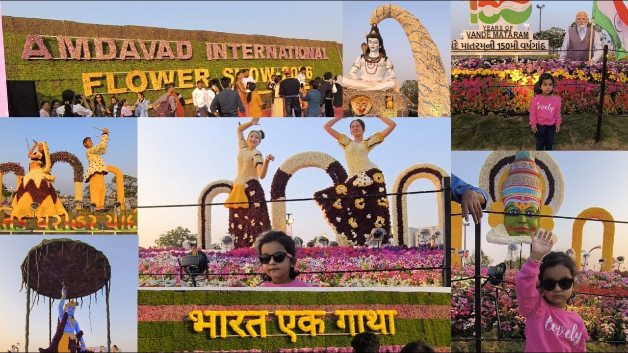 Ahmedabad International Flower Show 2026 | भारत एक गाथा | Riverfront | #flowershow2026 #ahmedabad