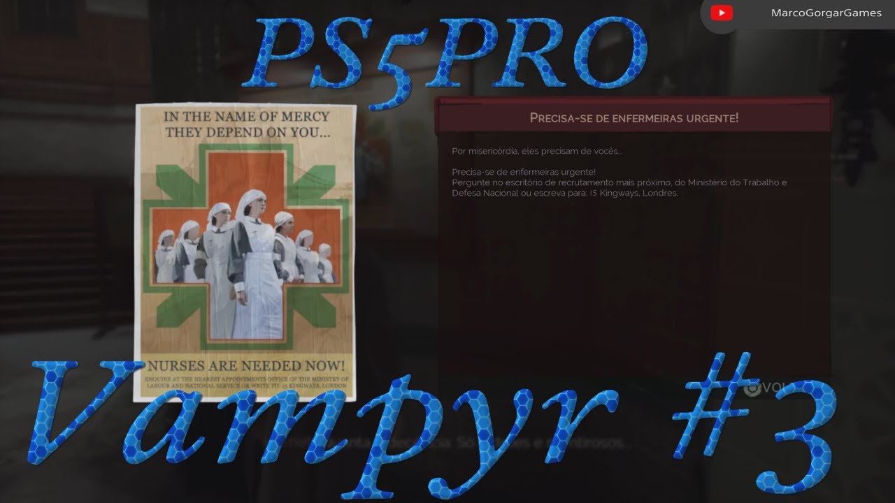 Vampyr #3- BOSS John Doe, carteira d Milton. Velho Necrotério, Rakesh e Dr Strickland PS5 PRO
