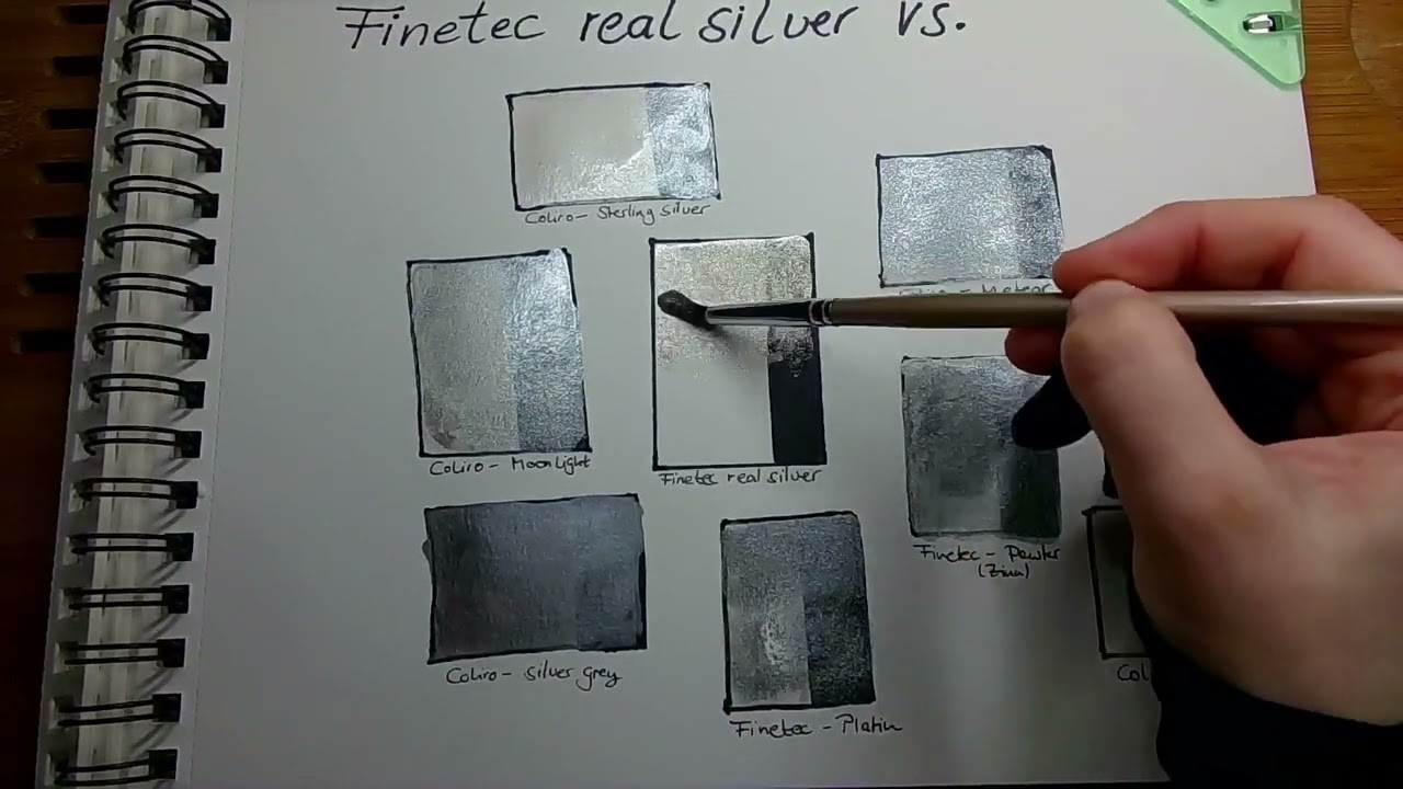 Finetec Echtsilber vs andere Silberfarben von Coliro und Finetec