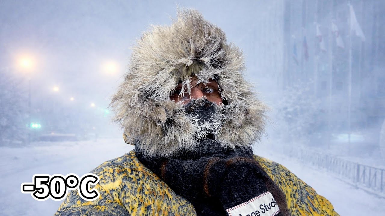 🔥 Выжить при −50°C в Якутске • Ночная прогулка в экстремальном морозе 🥶