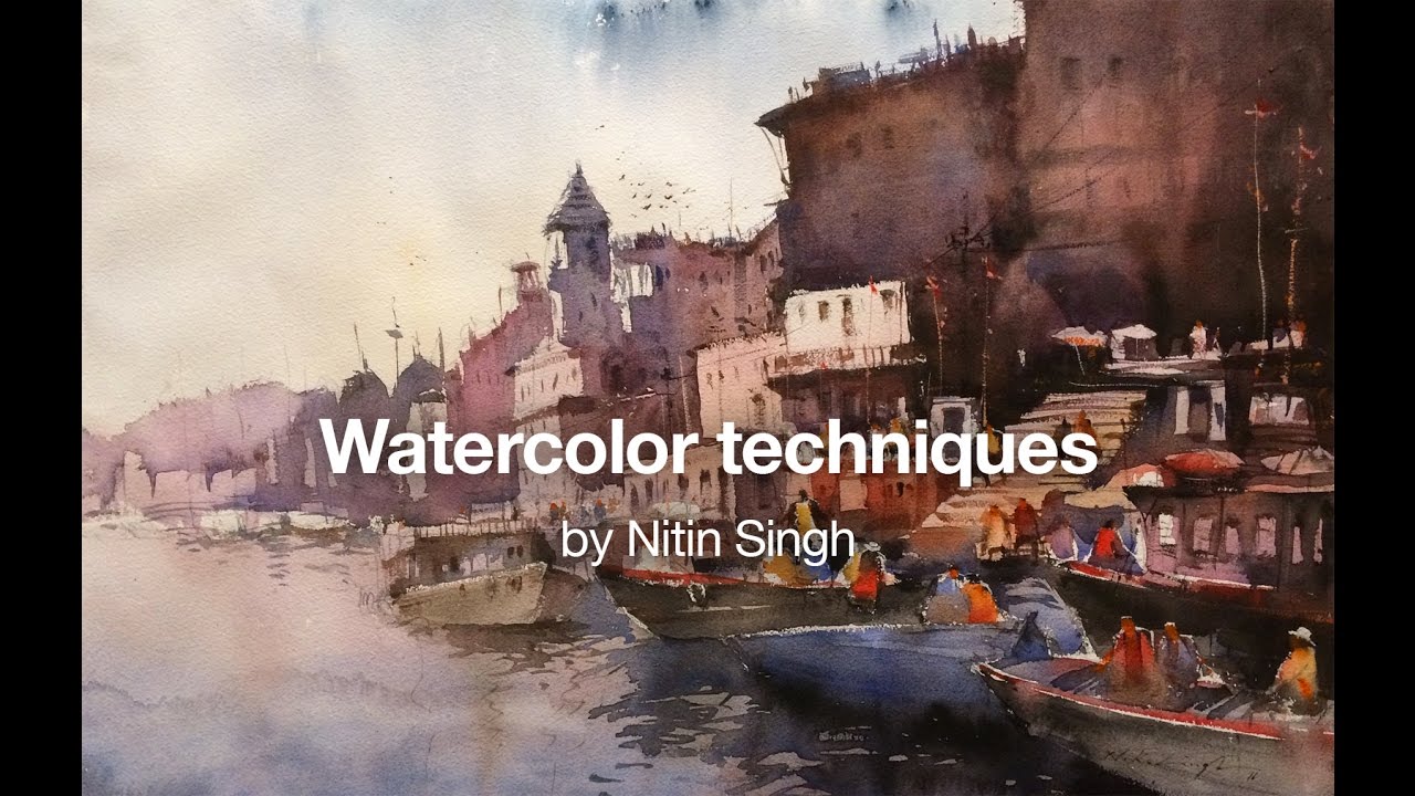 Watercolor techniques step by step wash process