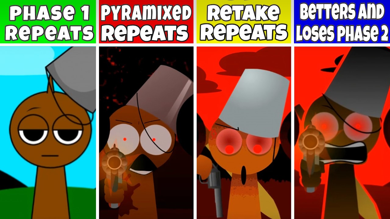 Sprunki Betters and Loses Phase 2 &ndash; Phase 1, Pyramixed & Retake All Repeat Fan Mod