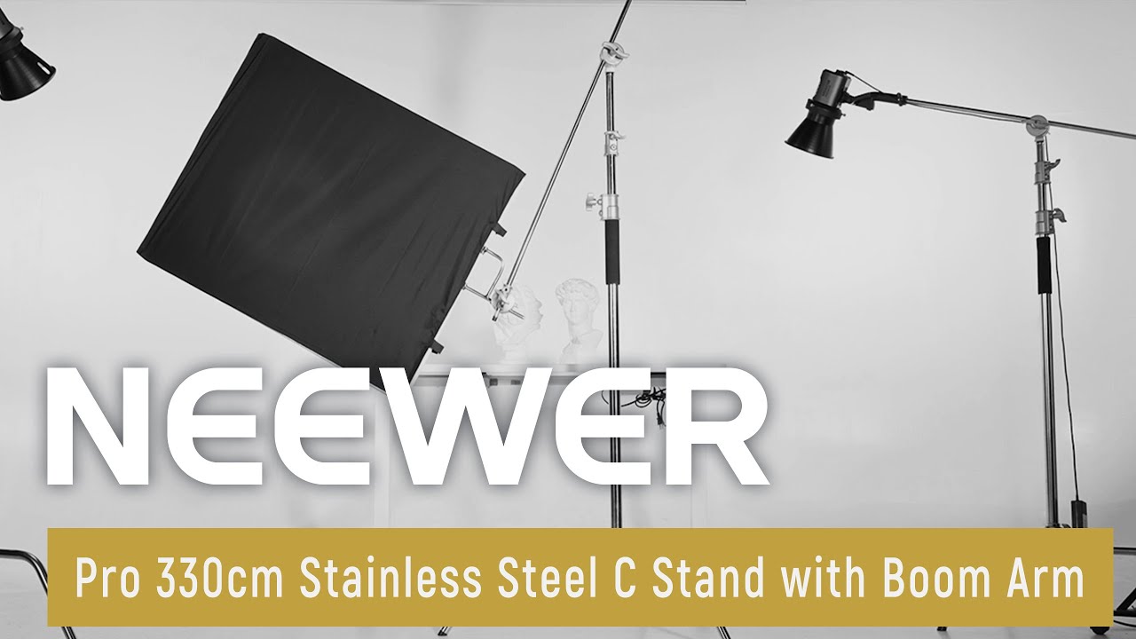 Introducing the NEEWER Pro 330cm Stainless Steel C Stand with Boom Arm