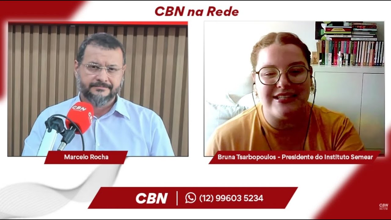 CBN Na Rede: Bruna Tsarbopoulos - Presidente do Instituto Semear   #NoArNaCBNVale